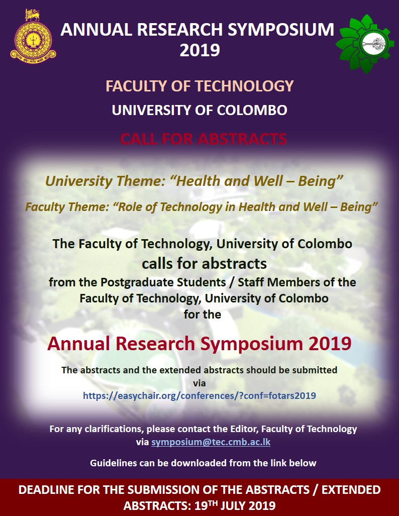 Call for Abstracts – Annual Research Symposium 2019