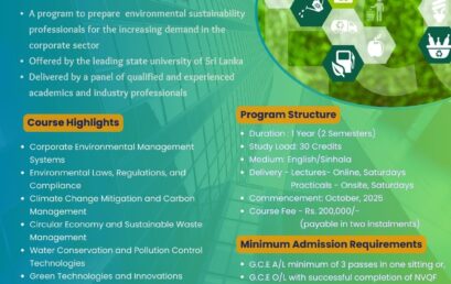 Diploma in Corporate Environmental Sustainability – 2025