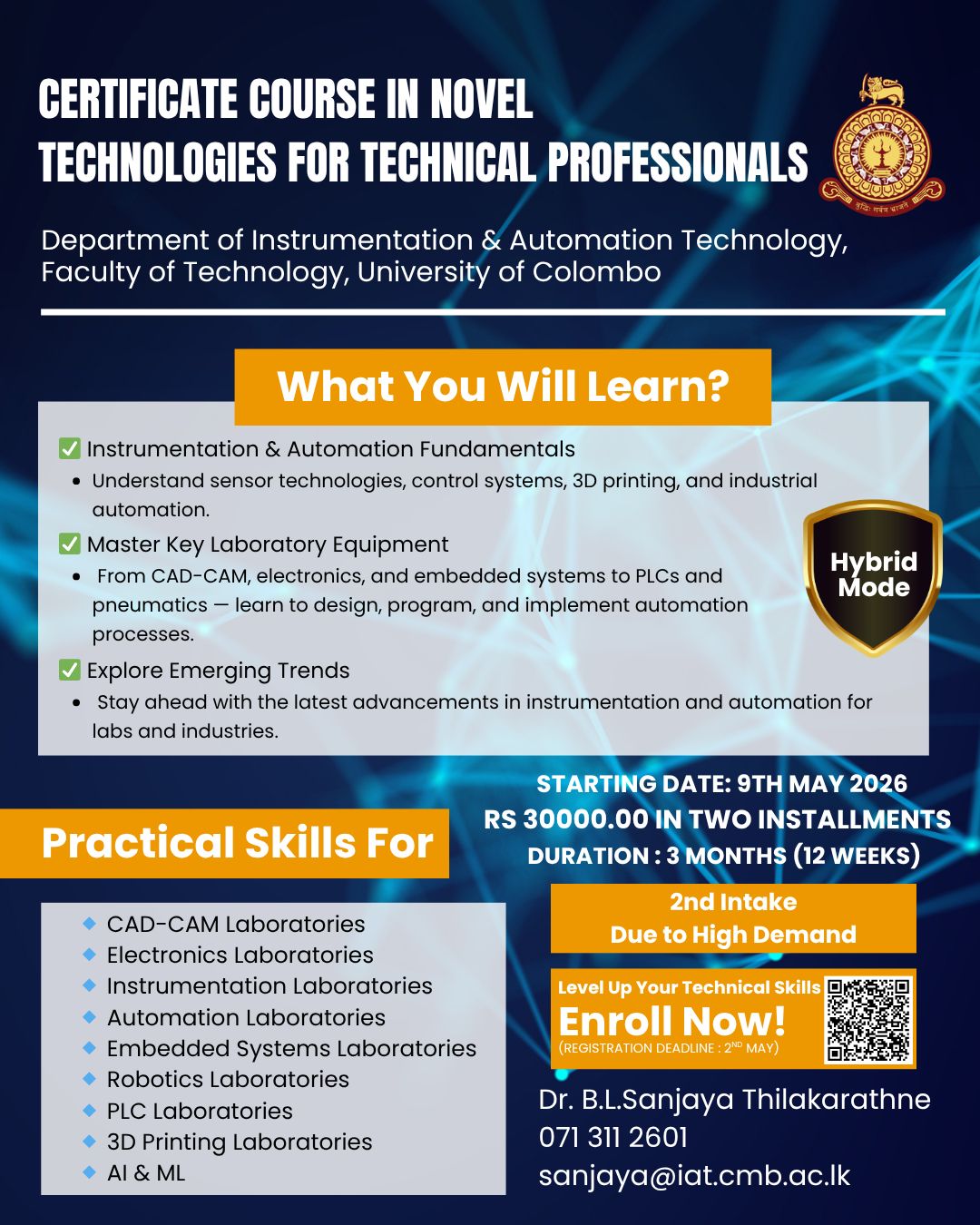 Certificate Course in Novel Technologies for Technical Professionals